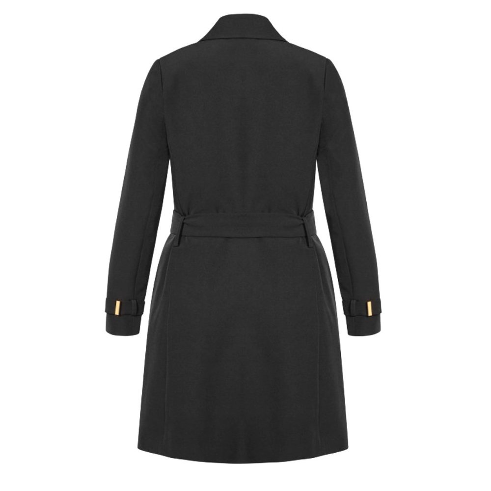 NWOT City Chic Miss Sleek Trench Black M = 18 = 2X - Picture 4 of 5